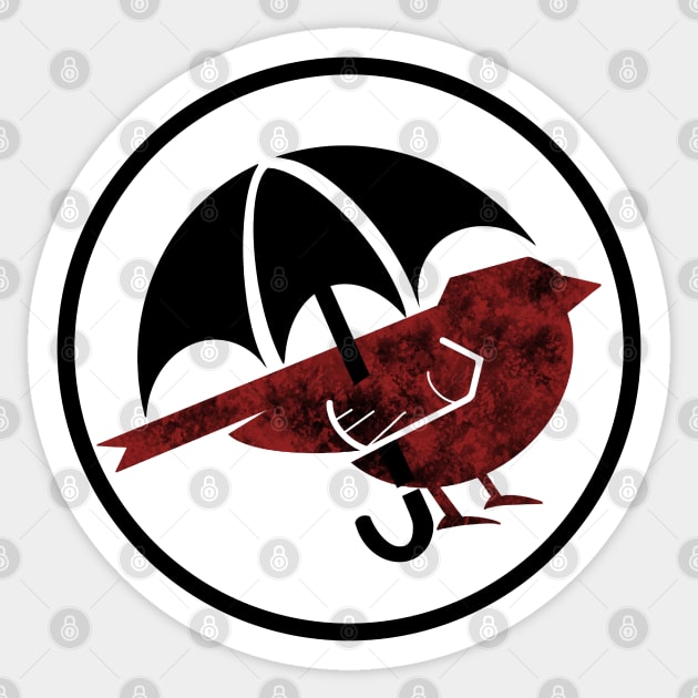 The Umbrella Sparrow Academy Logo Sticker by Shoryotombo